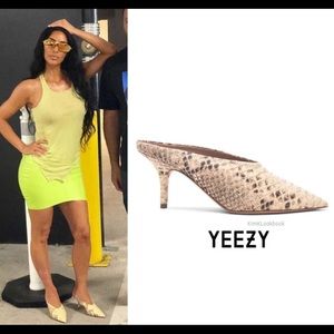 Yeezy snake skin mules